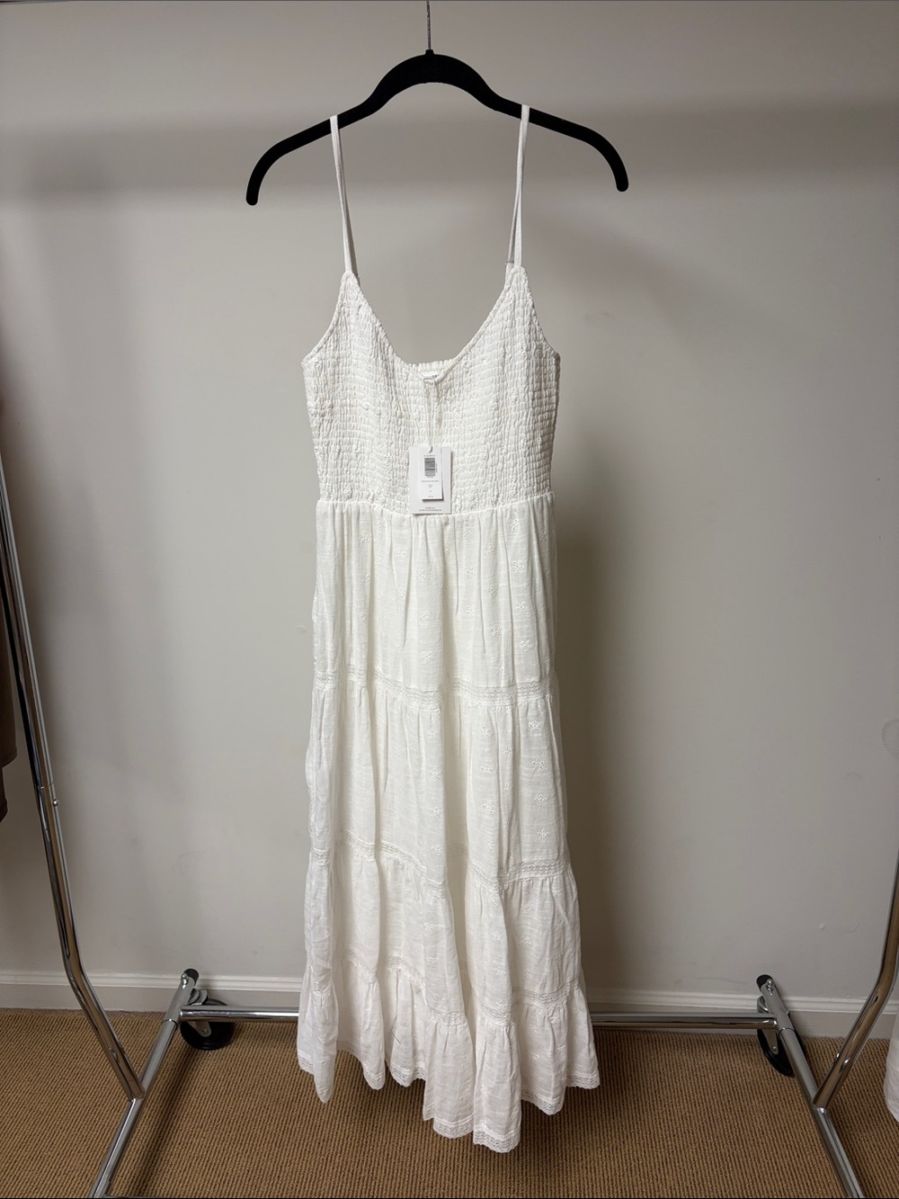 Z supply behati eyelet midi dress white